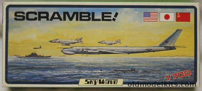 Skywave 1/700 Scramble / USS George Washington SSBN598 / Tu-95 Bear / P-2 Neptune / F-4 Phantoms, SW-400 plastic model kit